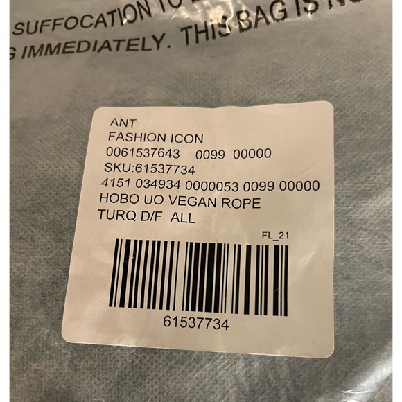 Anthropologie Crescent Teal Slouchy Tote Bag NWT - Picture 6 of 8